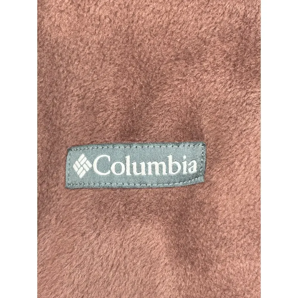 Columbia‎ Vest Mens Large Brown Fleece Full Zip Mock Neck